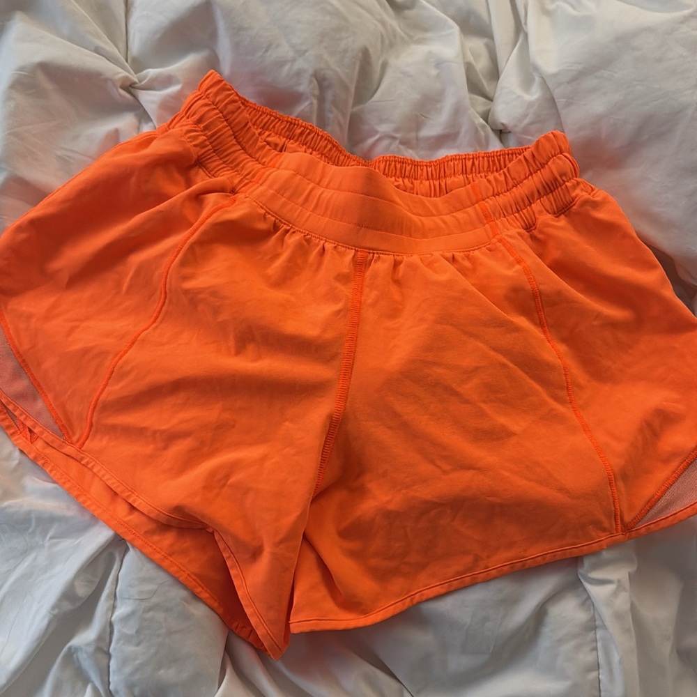 Lululemon Athletica Bright Orange Athletic Shorts